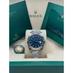 RLX Datejust 41mm Blue Fluted Motif Index Dial Jubilee Bracelet Watch - 126334 - Image 3