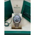 RLX Datejust 41mm 126334 Slate Roman Jubilee Stainless Steel Mens Watch - Image 3