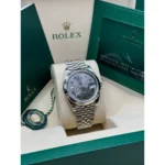 RLX Datejust 41mm 126334 Slate Roman Jubilee Stainless Steel Mens Watch - Image 4