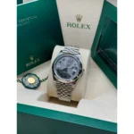 RLX Datejust 41mm 126334 Slate Roman Jubilee Stainless Steel Mens Watch - Image 5
