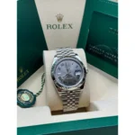 RLX Datejust 41mm 126334 Slate Roman Jubilee Stainless Steel Mens Watch - Image 7