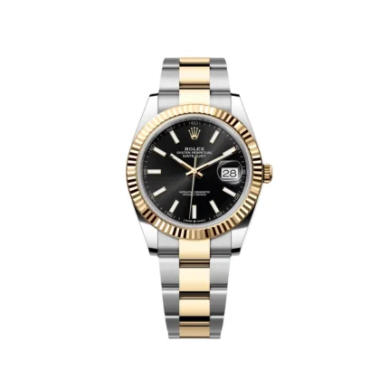 RLX Datejust 41mm Two-Tone Yellow Gold Fluted Bezel Black Index Dial Jubilee - 126333