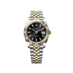 RLX Datejust 41mm Two-Tone Yellow Gold Fluted Bezel Black Index Dial Jubilee - 126333 - Image 2