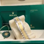 RLX Datejust 41mm Two-Tone Yellow Gold Fluted Bezel Black Index Dial Jubilee - 126333 - Image 9