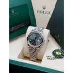 RLX Datejust 36mm 126200 Mint Green Dial Stainless Steel Oyster Bracelet Watch - Image 10