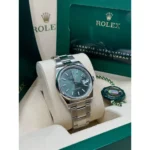 RLX Datejust 36mm 126200 Mint Green Dial Stainless Steel Oyster Bracelet Watch - Image 4