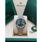 RLX Datejust 36mm 126200 Mint Green Dial Stainless Steel Oyster Bracelet Watch - Image 8
