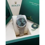 RLX Datejust 36mm 126200 Mint Green Dial Stainless Steel Oyster Bracelet Watch - Image 9