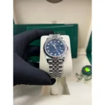 RLX Datejust 36mm 126234 Blue Fluted Motif Diamond Dial Jubilee Bracelet Watch - Image 10