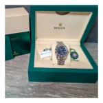 RLX Datejust 36mm 126234 Blue Fluted Motif Diamond Dial Jubilee Bracelet Watch - Image 11