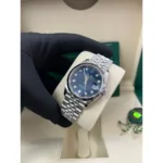 RLX Datejust 36mm 126234 Blue Fluted Motif Diamond Dial Jubilee Bracelet Watch - Image 9