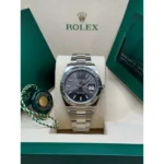 RLX Datejust 41mm 126334 Dark Rhodium Index Jubilee Stainless Steel - Image 11