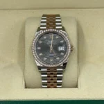 RLX Datejust 36mm 126281 Slate Fluted Motif Diamond Dial Diamond Bezel and Oyster Bracelet - Image 12