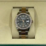 RLX Datejust 36mm 126281 Slate Fluted Motif Diamond Dial Diamond Bezel and Oyster Bracelet - Image 3