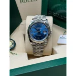 RLX Datejust 41mm 126334 Blue Roman Oyster Stainless Steel Men’s Watch - Image 10