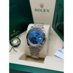 RLX Datejust 41mm 126334 Blue Roman Oyster Stainless Steel Men’s Watch - Image 5