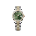 RLX Datejust 36mm 126283 Olive Green Dial Jubilee Bracelet Watch