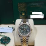 RLX Datejust 36mm 126283 Olive Green Dial Jubilee Bracelet Watch - Image 11