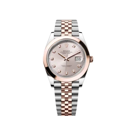 RLX Datejust 41mm 126301 Sundust Diamond Jubilee Steel and Everose Gold Watch