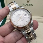 RLX Datejust 41mm 126301 Sundust Diamond Jubilee Steel and Everose Gold Watch - Image 12