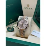 RLX Datejust 41mm 126301 Sundust Diamond Jubilee Steel and Everose Gold Watch - Image 5