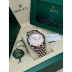 RLX Datejust 41mm 126301 Sundust Diamond Jubilee Steel and Everose Gold Watch - Image 6