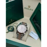 RLX Datejust 41mm 126301 Sundust Diamond Jubilee Steel and Everose Gold Watch - Image 7