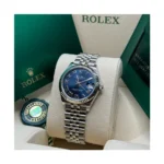 RLX Datejust m278274-0033/0034 Bright Blue Dial 31mm Fluted Bezel Oyster Bracelet - Image 12