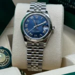 RLX Datejust m278274-0033/0034 Bright Blue Dial 31mm Fluted Bezel Oyster Bracelet - Image 16