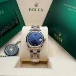 RLX Datejust m278274-0033/0034 Bright Blue Dial 31mm Fluted Bezel Oyster Bracelet - Image 3