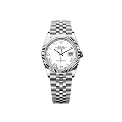 RLX Datejust 36mm 126234 White Roman Dial Oyster Stainless Steel Mens