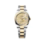 RLX Datejust 36mm 126203 Golden Dial Domed Bezel Oyster Bracelet