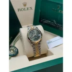 RLX Datejust m278273-0031/0032 31mm Olive Green Floral Motif Dial Stainless Steel and Yellow Gold Oyster Watch - Image 12