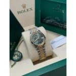 RLX Datejust m278273-0031/0032 31mm Olive Green Floral Motif Dial Stainless Steel and Yellow Gold Oyster Watch - Image 14