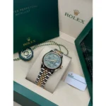 RLX Datejust m278273-0031/0032 31mm Olive Green Floral Motif Dial Stainless Steel and Yellow Gold Oyster Watch - Image 15