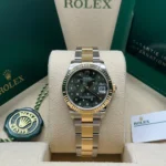 RLX Datejust m278273-0031/0032 31mm Olive Green Floral Motif Dial Stainless Steel and Yellow Gold Oyster Watch - Image 3