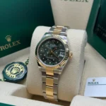 RLX Datejust m278273-0031/0032 31mm Olive Green Floral Motif Dial Stainless Steel and Yellow Gold Oyster Watch - Image 5