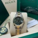 RLX Datejust m278273-0031/0032 31mm Olive Green Floral Motif Dial Stainless Steel and Yellow Gold Oyster Watch - Image 8