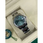RLX Datejust m278344-0019/0020 Mint Green Dial 31mm Domed Diamond Oyster Watch - Image 14
