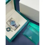 RLX Datejust m278344-0019/0020 Mint Green Dial 31mm Domed Diamond Oyster Watch - Image 15