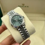 RLX Datejust m278344-0019/0020 Mint Green Dial 31mm Domed Diamond Oyster Watch - Image 6