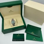 RLX Datejust m278344-0019/0020 Mint Green Dial 31mm Domed Diamond Oyster Watch - Image 9