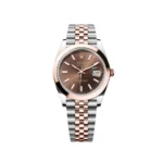RLX Datejust 41mm 126301 Chocolate Index Oyster Steel and Everose Gold Watch - Image 2
