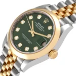 RLX Datejust m278243-0029/0030 31mm Olive Green Dial Yellow Rolesor Oyster Watch - Image 6