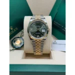 RLX Datejust 36mm 126233 Olive-green Roman Diamond Dial Two-Tone Jubilee Bracelet - Image 3
