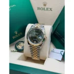 RLX Datejust 36mm 126233 Olive-green Roman Diamond Dial Two-Tone Jubilee Bracelet - Image 5