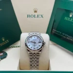 RLX Datejust m278344-0005/0006 Mother-of-Pearl Dial 31mm Domed Diamond Oyster Watch - Image 3