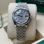 RLX Datejust m278344-0005/0006 Mother-of-Pearl Dial 31mm Domed Diamond Oyster Watch - Image 9