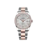 RLX Datejust 36mm 126281 Silver Palm Motif Diamond Dial Oyster Bracelet - Image 2