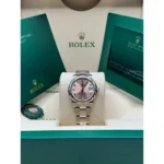 RLX Datejust m278344-0033/0034 Pink Dial 31mm Domed Diamond Oyster Watch - Image 3